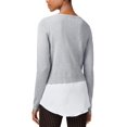 thumbnail image 2 of maison Jules Womens Layered-Look Pullover Sweater, Grey, Small, 2 of 2