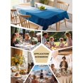 thumbnail image 5 of Blue Geometric Beach Table Cloth, Ombre Waves Moire Abstract Art Waterproof Tablecloth for Rectangle Tables, Reusable Washable Fabric Table Cover for Restaurant Kitchen Dining Tables 60"x84", 5 of 6