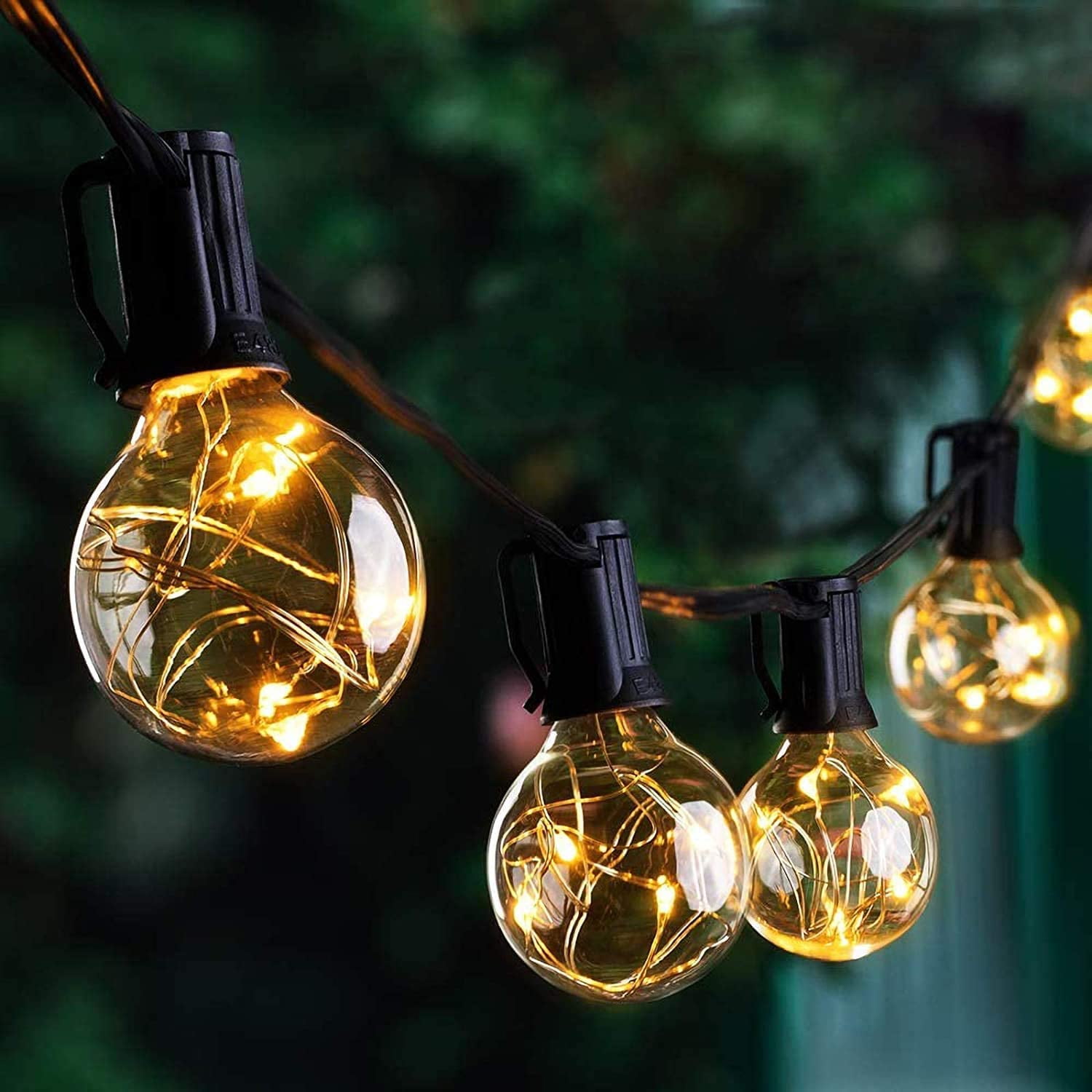 Outdoor String Lights Quntis 39ft G40 Globe Led String Lights With 30 3 Bulbs Waterproof Patio Lights Warm White Patio String Lights Waterproof For Indoor And Outdoor Ul Listed Walmart Com Walmart Com
