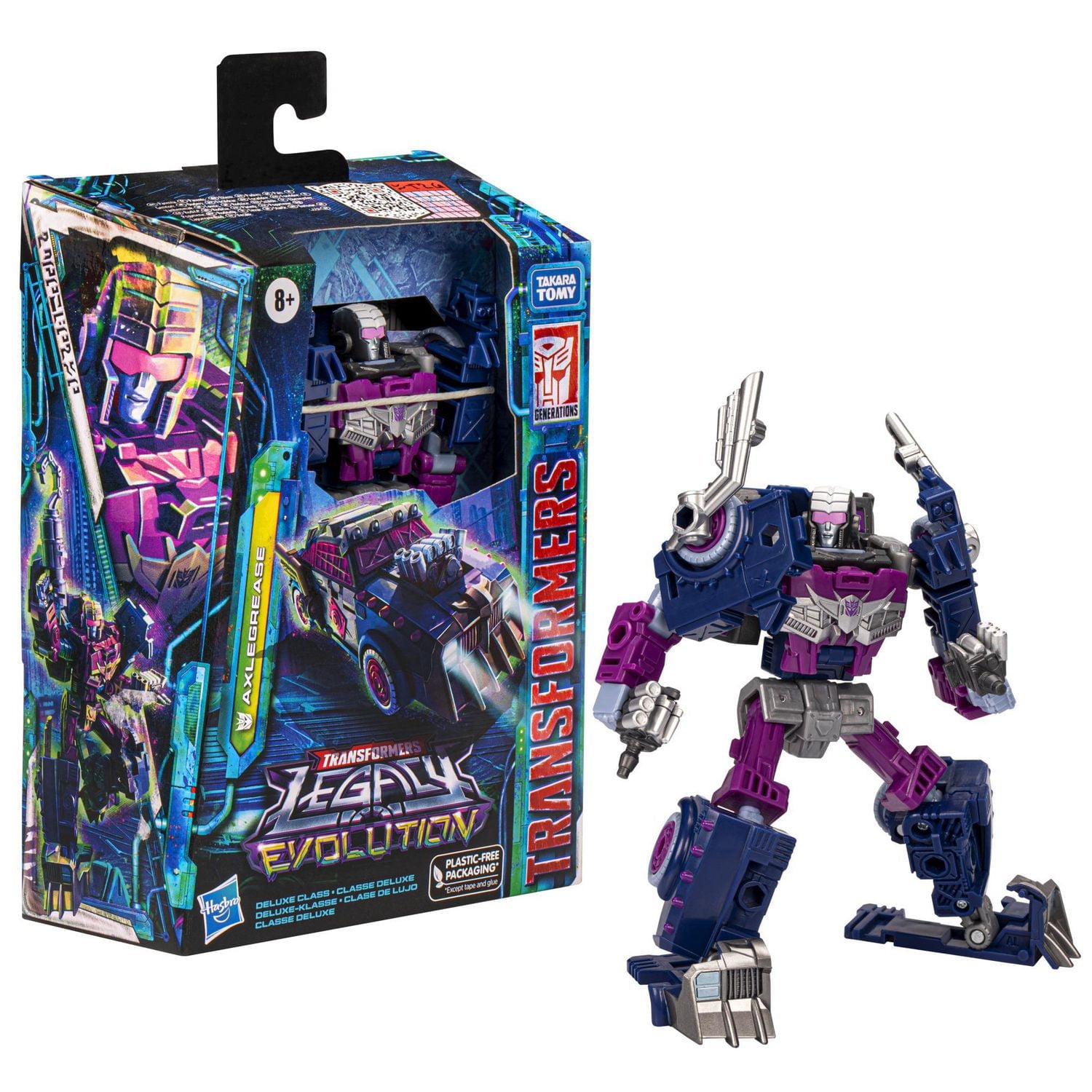 Transformers Toys Legacy Evolution Deluxe Axlegrease Toy, 5.5-inch, Action Figure For Boys And Girls Ages 8 And Up