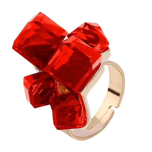 Fashion Crystal Ring Square Zircon Ring Magic Zirconia Opening Adjustable RingThe Best Gift for A Loved One