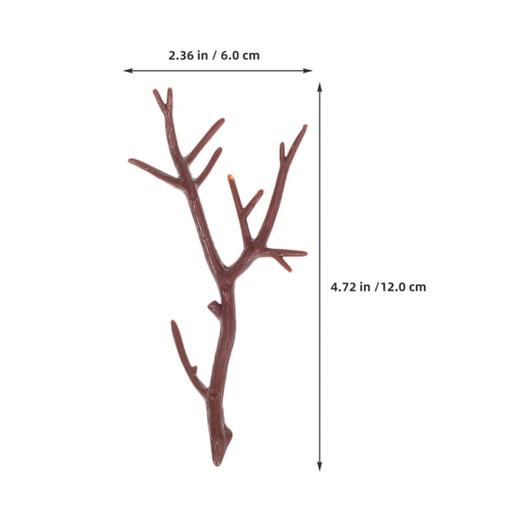 SOPOTUTU 20pcs Brown Reindeer Antler Ornaments for Christmas Tree Holiday Decorations and Seasonal Craft Supplies