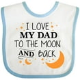 thumbnail image 3 of Inktastic I Love My Dad to the Moon and Back Boys or Girls Baby Bib, 3 of 4