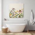 thumbnail image 3 of Spring Floral Wall Art Painting on Canvas, Yellow Flowers Pastoral Botanical Rustic Canvas Art Home Prints Wall Art Framed Modern Artwork for Living Room Bedroom Wall Decor 12x12in, 3 of 9