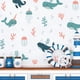 thumbnail image 5 of Pegatinas de animales marinos para refrigerador o baño | Decoración adhesiva de pared para habitación infantil | Pegatinas de vinilo electrostáticas removibles para el hogar, guardería y aula, 5 of 6