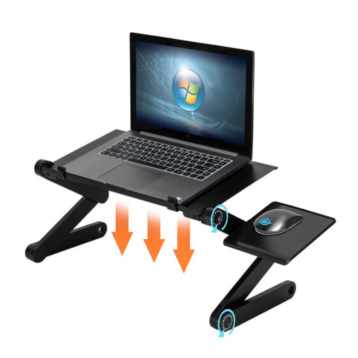 Foldable Adjustable Laptop Desk Stand Table Vented Ergonomic Iron Stand Holder 