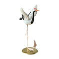 thumbnail image 4 of Crane Bird Statue Yard Art Ornament Iron Resin Compact Unique Design for Courtyard Home Landscape, 4 of 8