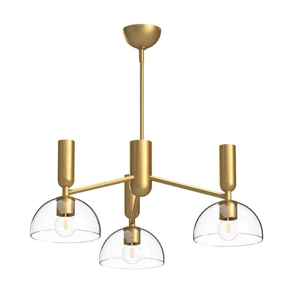 CH563335BGCL-Alora Lighting-Jude - 3 Light Chandelier-14.38 Inches Tall and 38.13 Inches Wide-Brushed Gold Finish