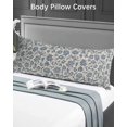thumbnail image 5 of Light Blue Floral Body Pillow Covers, Rustic Vintage Flowers Botanical Spring Soft Bed Throw Pillowcases Breathable Cooling Long Lumbar Body Pillow Sham Cover for Bed Sofa 20''x54'', 5 of 7