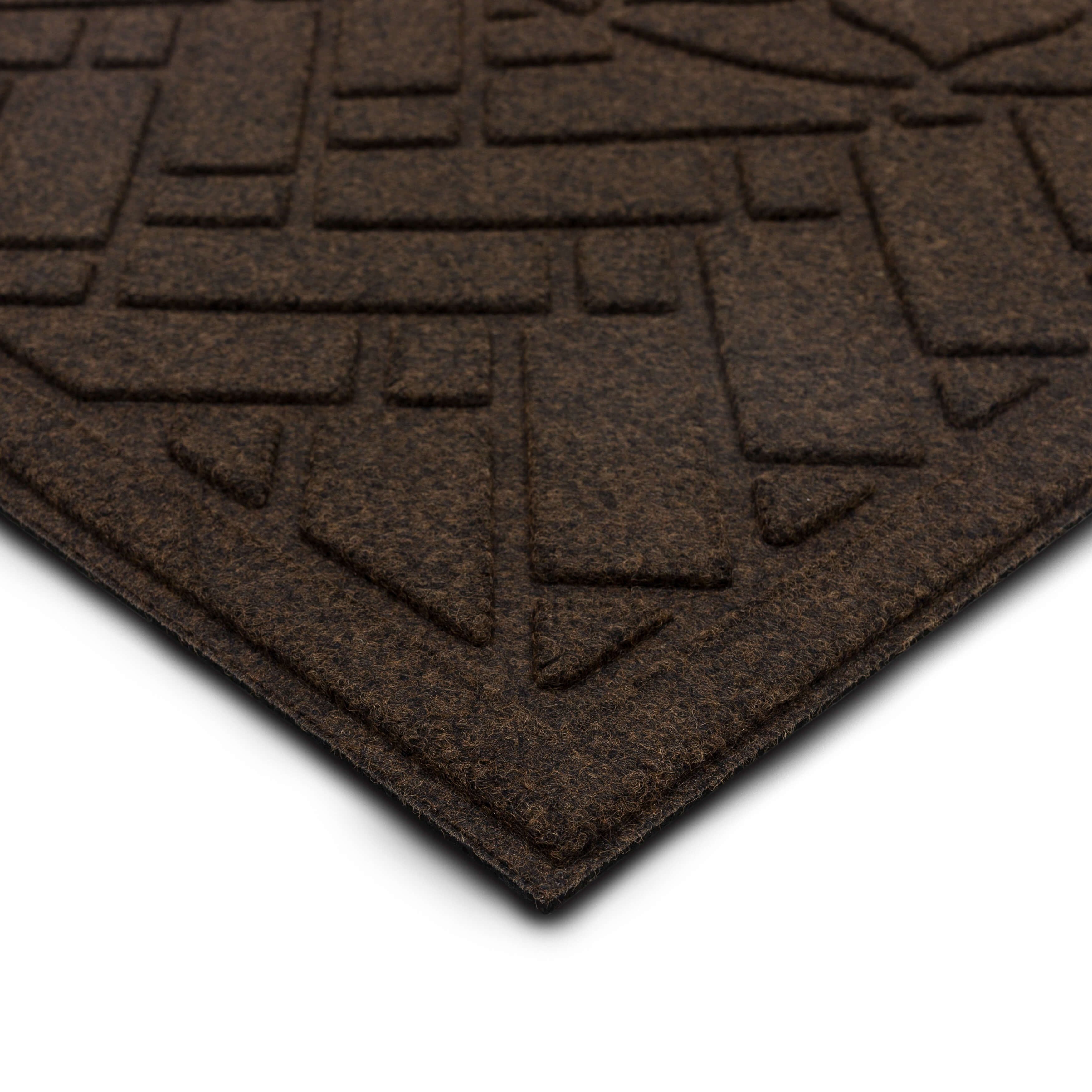 Mohawk Home Entry Recycled Rubber Non-Slip Indoor Outdoor Stoney Medallion Brown Oversize Doormat, 2' X 4'
