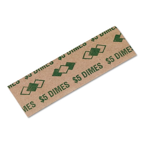 Tubular Coin Wrappers, Dimes, $5, Pop-Open Wrappers, 1000/Pack Tubular Coin Wrappers, Dimes, $5, Pop-Open Wrappers, 1000/Pack