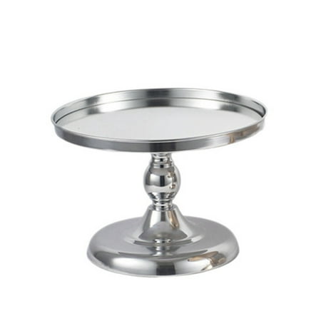 

THEEN European Round Cake Stand Shelf Rack Electroplating Iron Holder for Wedding Party Cake Dessert Display(Silver)