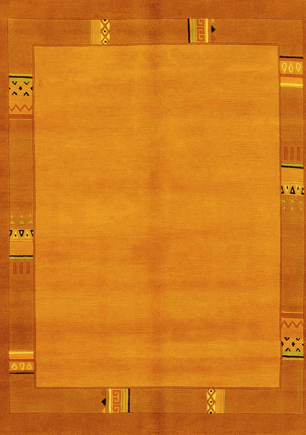 Yellow Rectangular Rug Ahgly Company Indoor Rectangle Abstract Yellow Modern Area Rugs, 2' x 4 ...