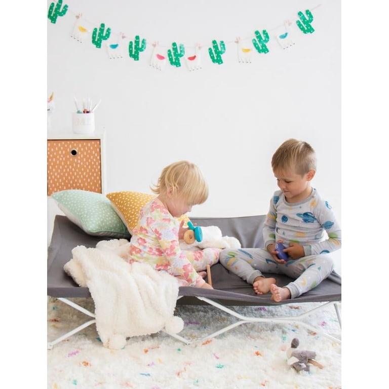 Regalo My Cot Twin Portable Toddler Bed, Gray photo 2