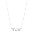thumbnail image 2 of Mom Logo And CZ Necklace In Sterling Silver, 18, 2 of 4