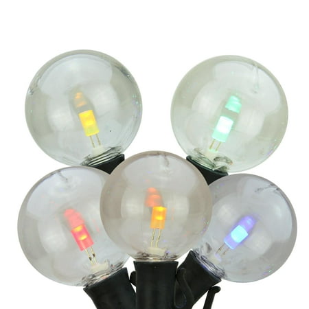 Set of 25 Multi-Color LED G40 Commercial Grade Patio or Christmas Lights 8
