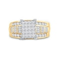 thumbnail image 2 of 10kt Yellow Gold Princess Diamond Cluster Bridal Wedding Engagement Ring 1-1/2 Cttw, 2 of 4