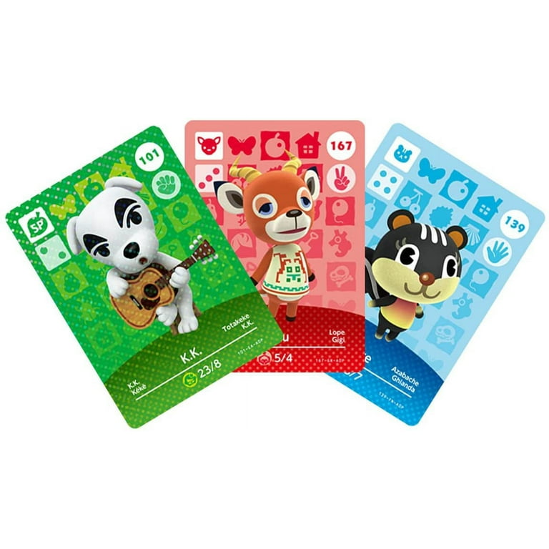 Pack cartes Amiibo NINTENDO 3 cartes Animal Crossing Série 3