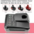 thumbnail image 2 of Ohyes Bat Diehard C3 19.2V 3000mAh Power Tool Battery with Charger for Craftsman C3, 2 Count, 2 of 7