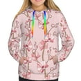thumbnail image 4 of Hoodies for Women - Pink Orchids Flowers Comfrt Colour Drawstring Women'S Fashion Hoodies & Sweatshirts, Fall Outfits Clothes for Women 2024 Pullover with Kangaroo Pocket, 4 of 7