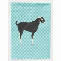 Caroline's Treasures BB8058GF Black Bengal Goat Blue Check Flag Garden Size , Small, multicolor