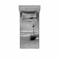 thumbnail image 2 of Ambesonne Grey Fitted Sheet & Pillow Sham Set, Wreck Boat on the Beach, Queen, Black and White, 2 of 3