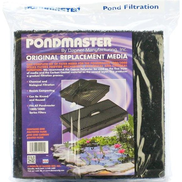 Pondmaster 12202 12 x 12 in. Original Replacement Media Carbon & Polyester Pads