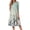 Light Green, variant on WTOBBY Women's Stylish Round Neck Floral Print 3/4 Sleeve Midi Dress, Modern Digital Pattern Dress with Casual Elegance for Everyday Wear,Cyan S