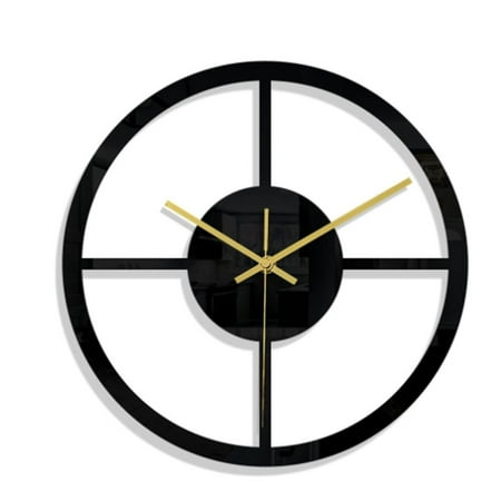 Creative Metal Wall Clock Nordic Style Hollow Silent Wall Clocks Ornament Battery Operated Home Decoration