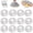 50Pcs, variant on Aluminum Foil Food Covers 20 cm Reusable Pop Up Elastic Fit Heat Resistant up to 110 C for Refrigerator Storage