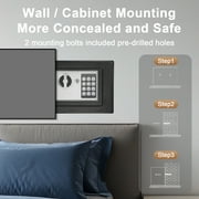 0.22 Cu.ft. Home Safes,Fireproof Waterproof Storage Box with Digital Keypad,Keys and Alarm System