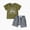 M-Army Green, variant on Kaprioy Toddler Baby Boy Summer Clothes Funny Letter just a boy that loves trractors Cartoon Tractor Print T Shirt Shirt Elastic Fitted Shorts Baby Boys' Clothing Sets