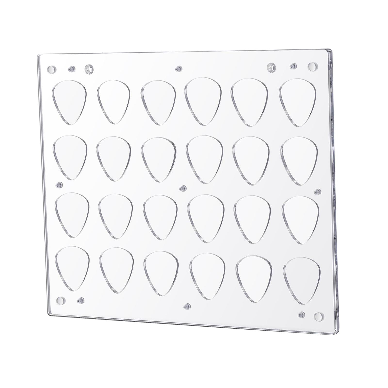 LeeQinersw Guitar Pick Holder Acrylic Display Case Decorative Home Decor Space Saving Music White