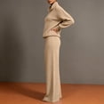 thumbnail image 5 of Basysin Women Half Zip Pullover Sweatshirt Wide Leg Pants Two Piece Outfit Set Loose Comfort Tracksuit Soft Loungewear Sweatsuit, 5 of 6