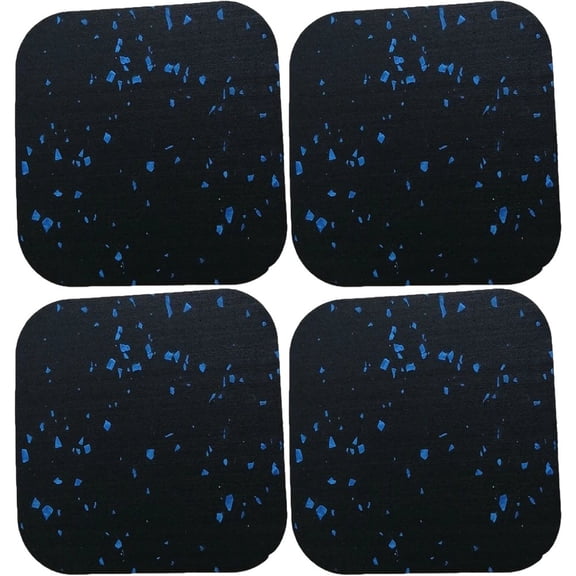 Vjnyvs Treadmill Mat 4 Pieces Exercise Equipment Mat For Floor Protection Rubber Treadmill Pads Noise Reduction Accessories for Home Gym