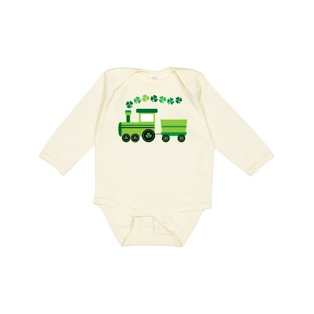 

Inktastic St Patricks Irish Shamrock Train Gift Baby Boy or Baby Girl Long Sleeve Bodysuit