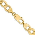 thumbnail image 3 of 14K Yellow Gold Curb Chain Styles Necklace 24 inch 9 mm Semi-Solid with Lobster Clasp, 3 of 4