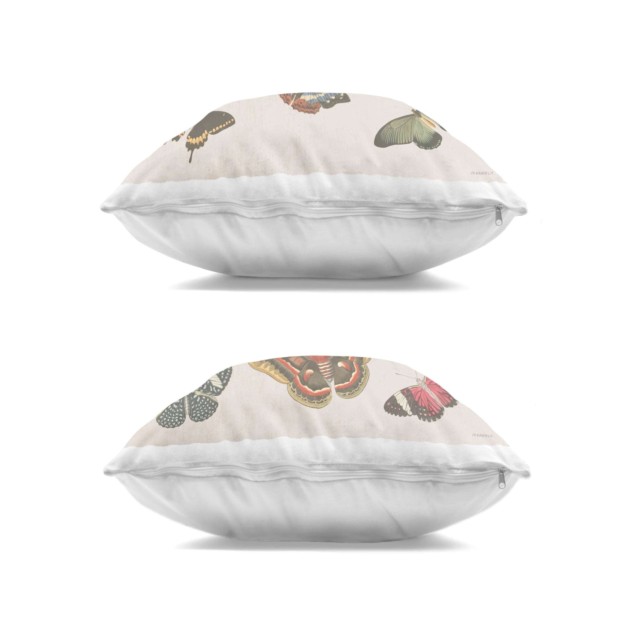 Stupell Industries Vintage Assorted Butterflies 2 Piece Decorative Printed Throw Pillow Set, design by Dan Meneely