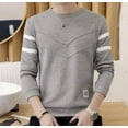 thumbnail image 3 of Mens Round Neck Dual Stripe Sweater, 3 of 3
