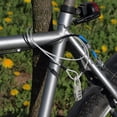 thumbnail image 3 of GOOHOCHY Candado para bicicleta de acero inoxidable 304 con presillas, cable de seguridad para equipaje con extremos de doble bucle., 3 of 7