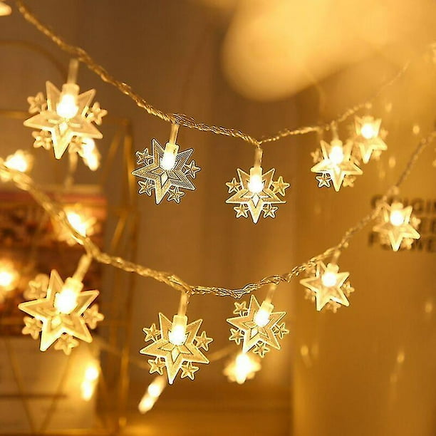Battery snowflake lights deals