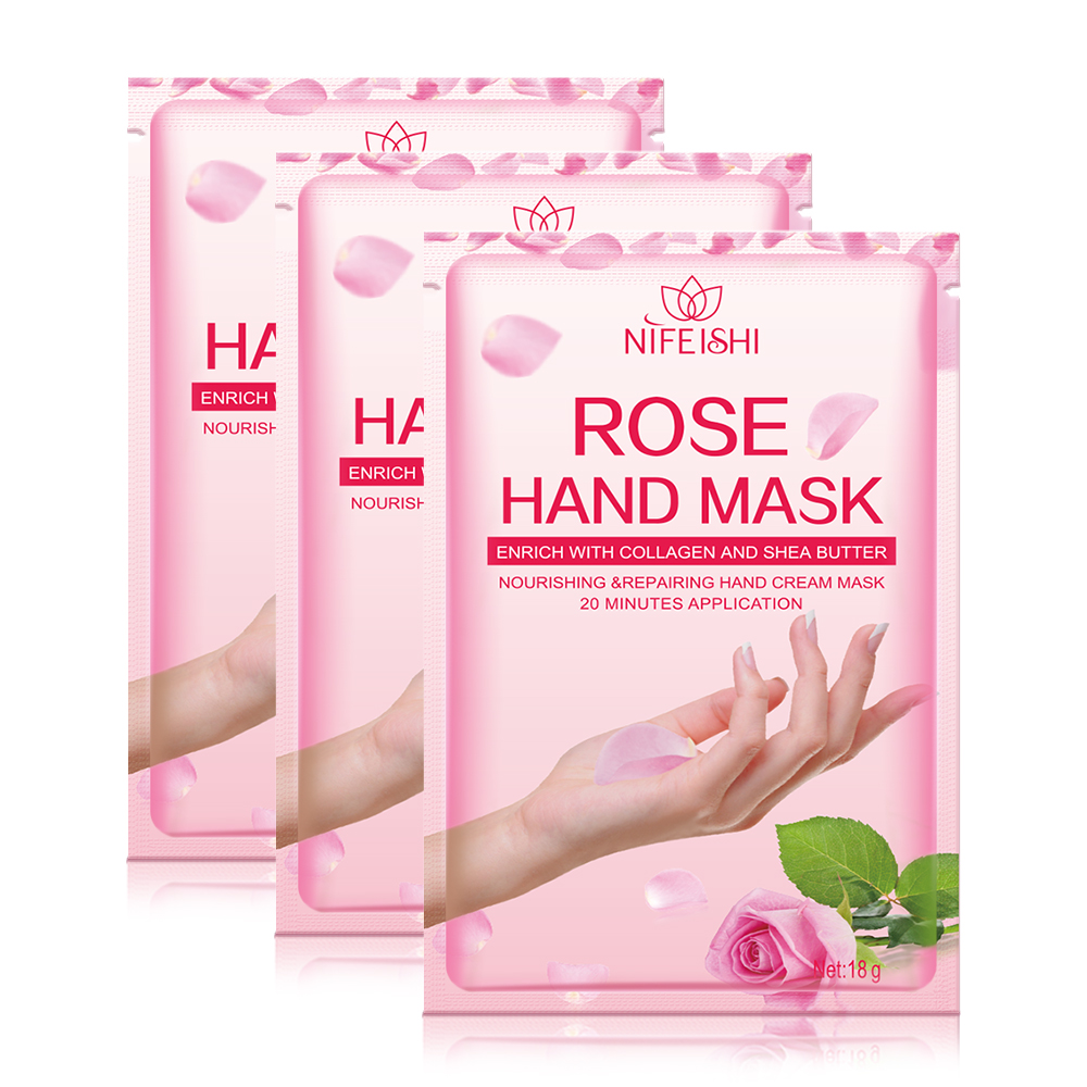 Nifeishi Hand Moisturizing Mask, Rose Moisturizing Gloves,Moisturizing