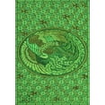 thumbnail image 1 of Ahgly Company Indoor Rectangle Patterned Deep Emerald Green Area Rugs, 5' x 7', 1 of 6