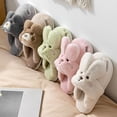 thumbnail image 6 of XXWXYD Bunny Plush Slippers with Long Ears, 𝖢ozy Winter Furry House Shoes for Kids, Soft Flufy Indoor Slippers for Boys Girls Non-Slip Warmth, 6 of 6