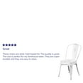 thumbnail image 4 of Emma + Oliver Commercial Grade Distressed White Metal Indoor-Outdoor Stackable Chair, 4 of 12