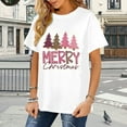 thumbnail image 4 of Women's Christmas T-Shirt - Festive Graphic Merry Christmas Holiday Top for Women, 4 of 6