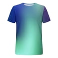 thumbnail image 4 of Gradient Print Short Sleeve Tee with Crew Neck for Everyday Casual Wear - Modern Gradient Design for Daily Use, 4 of 4