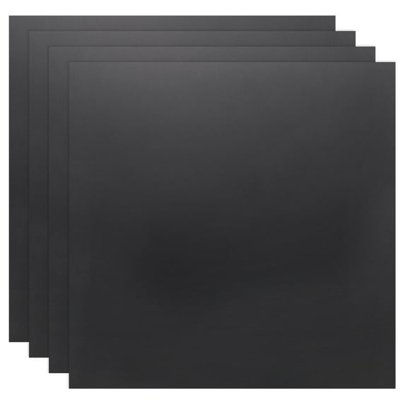 Uxcell 4 Pack ABS Plastic Sheet, 0.02" Thick 6"x6" Flexible Hard Plastic Sheet, Heat Moldable Plastic Panel for DIY Crafts Home Decoration, Black