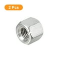 thumbnail image 3 of Unique Bargains M12 x 1.75-Pitch 15mm Length Coupling Nuts, 2 Pack 304 Stainless Steel Metric Hex Rod Coupling Nuts, 3 of 5