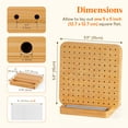 thumbnail image 3 of Lifewit 5.9" Crochet Blocking Board with 10 Pegs, Bamboo Granny Square Blocking Board for Knitting and Crochet Projects, Blocking Mats for Crocheting, Crocheting Accessories Gifts for Crocheters, 3 of 10